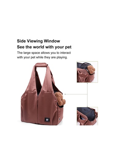 Vkemall Kahverengi Evcil Hayvan Taşıyıcı, Portatif Tek Omuzlu, Havalandırmalı, Kış Isıtıcı, Kedi Köpekler İçin