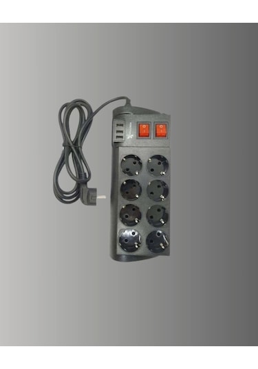Buğz Termal Korumalı 8 Prizli 3 Usb Li Uzatma Kablosu