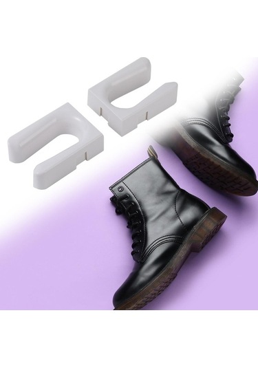 Pazly Suntek 2x Raflı Ev Giriş Yolu İçin Önyükleme Beyaz Raf Sistemi Beyaz