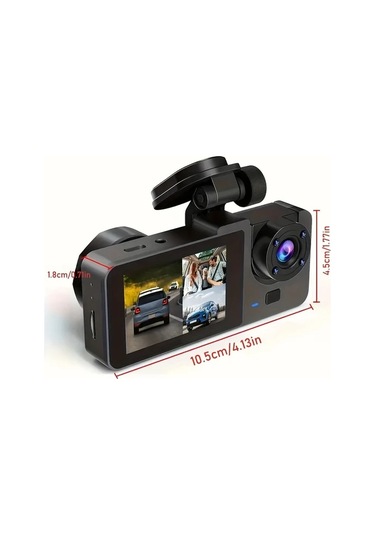 Xuweiwei Triple Lens With 32g Card 3 Kanallı 1080p Ön 480p Arka Dahili 480p Araç Kamerası Gece Görüşü Dvr