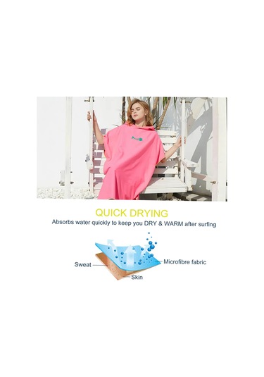 Vkemall Siyah Mikrofiber Surf Değişim Poncho: Hızlı Kuruyan, Su Absorbanı, Şapkalı, Sahil Ve Yüzme Kullanıma Uygun Banyo Mandalı