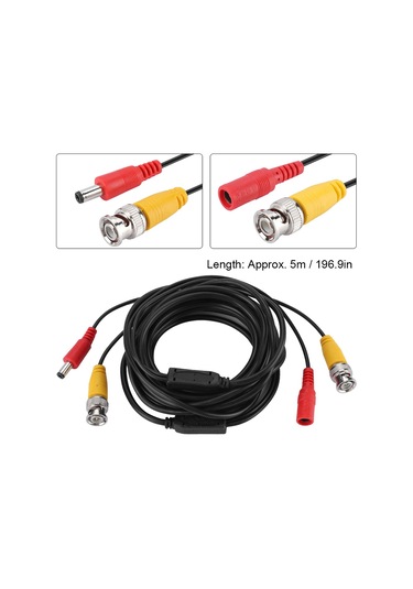 Xindoker Cctv Güvenlik Kamerası Bnc + Dc Güç Kablosu 20m - Dayanıklı, Hava Dayanıklı, Ev Ve Ticari Kullanım İçin Uyumlu, Profesyonel Kalite