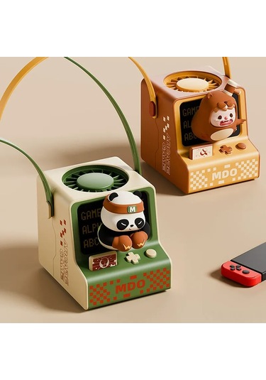 Kangvka Süper Boru Tamiri İçin Taşınabilir Askılı Kordonlu Fan - 500mah Pil, 5.5 6.8 7cm Boyut