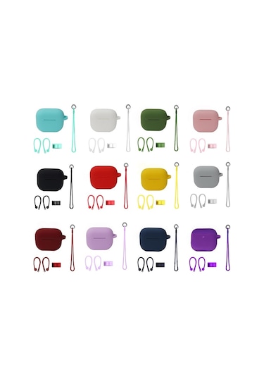 Airpods Uyumlu 3 İçin Bluetooth Kulaklık Silikon Kapak Seti, Renk: El İpi Seti Öğlen Mavisi Diğer