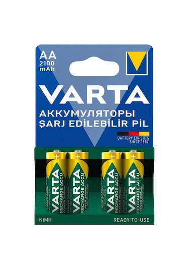 Varta 56706 2100 mAh AA Ni-MH Şarj Edilebilir Kalem Pil 4'lü