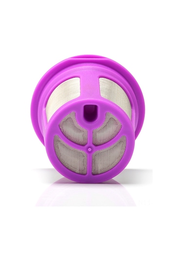 Geeksen Keurig 2.0 & 1.0 Uyumlu Yeniden Kullanılabilir Kahve Kapsülü, 16.5g Dolum, Gelişmiş Filtre Ağı, Mor Renk, Tek Adet Gıda Grubu Pp + 304 Çelik Mor