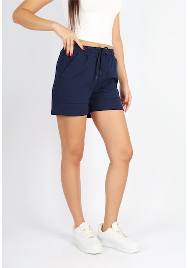 Soft&Basic Lacivert Modal Rahat Kumaş Şort Lacivert