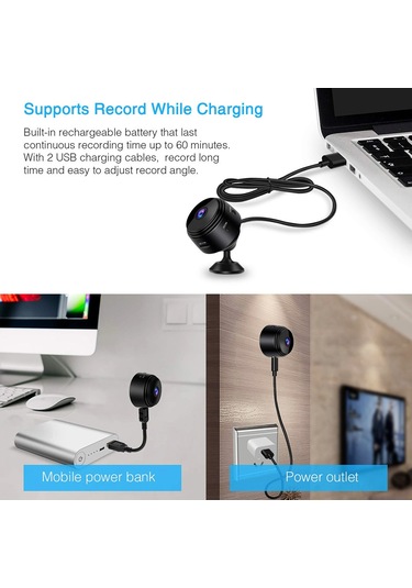 Suofeng Ev İzleme Kamerası Mini 1080p: İki Yönlü Ses, İki Yönlü Ses, Entegre Gündüz/gece Görüşü, Hareket Algılama Ve Uzak Kontrol