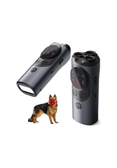 Geeroyoo Taşınabilir Ultrasonik Köpek Eğitici, Çift Modlu Led Fenerli, Şarj Edilebilir, Güvenli Ve Etkili Köpek Kontrol Cihazı