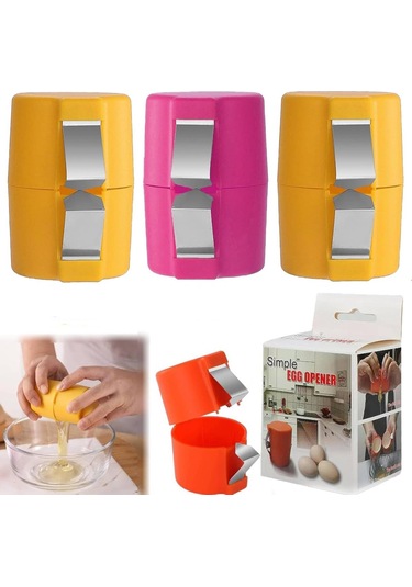 Paslanmaz Çelik Yumurta Açıcı 3pcs Seti, Sert Haşlanmış Çiğ Yumurta, Soyucu Alet, Mutfak İçin Kraker Paslanmaz Çelik