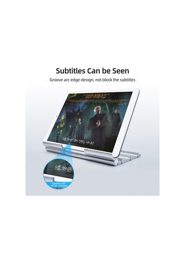 Moveevo Düzenli Masaüstü Folding Telefon Tablet Tutucu - Sabit Yapı, Kolay Taşınabilir, Gümüş Renkli Abs Ayaklı Stant