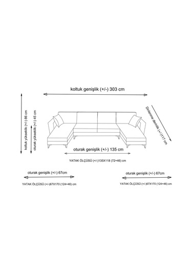 Kristal Dinlenme+2+dinlenme Köşe Takımı Koyu Gri