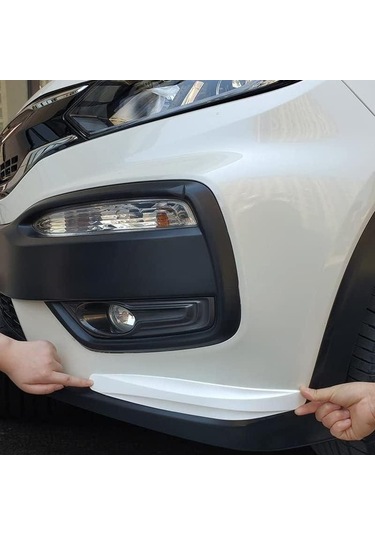 Oto Motto Esnek Tampon Koruma Bandı Tampon Kapı Koruyucu Şerit Yumuşak Bant Beyaz 4 Lü Paket