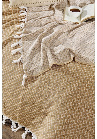 Çift Kişilik Yatak Pikesi Alice 200 X 230 Cm Hardal