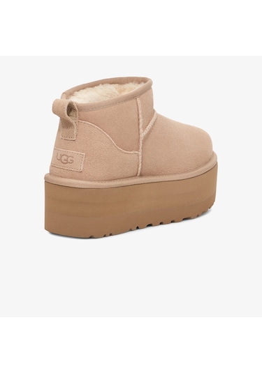 Ugg Classic Ultra Mini Platform Kadın Krem Bot Düz 1135092 Krem