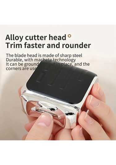 Willowhaven Siyah Akıllı Elektrikli Tırnak Makası Anti Sıkıştırma Parlatma Aydınlatma Taşlama Uzun Pil Ömrü Taşınabilir Premium Ambalaj Ideal Hediye Halloween