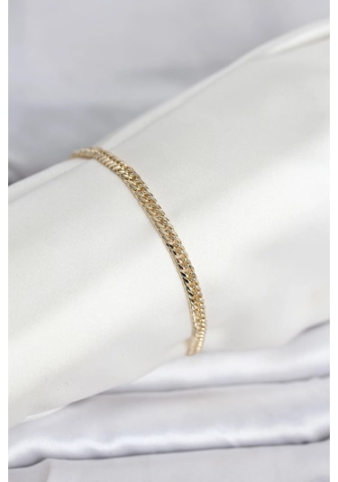 Ceylan Adam Cm 14k Gold Renk Zincir Model Kadın Bileklik Çok Renkli