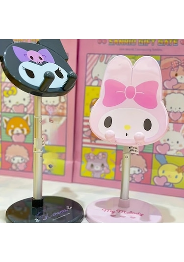 Fochsia Pembe Sevimli Ayarlanabilir Telefon Tutucu Esnek Masaüstü Aksesuarı Pembe