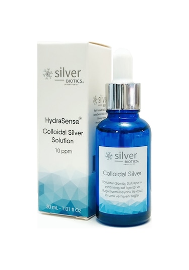 Silverbiotics Gümüş Suyu Cam Damlalık 10Ppm Cam Şişe Hydrasense 30 ML
