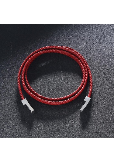 Basit Erkek Bilekliği Çok Katmanlı Deri Bileklikler Charm Metal Tokalı Erkek Takıları Hediyeler Mavi