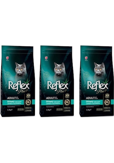 Reflex Plus Urinary Tavuklu Yetişkin Kedi Maması 3 x 1500 G