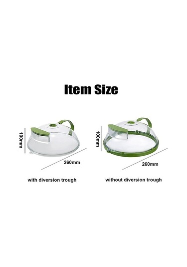 Ulzyvf Pratik Mikrodalga Yiyecek Saklama Kabı - Buhar Delikli, Su Hazneli, Kulplu Yeşil Yeşil