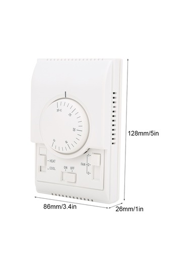 Yaozixa Duvar Tipi Mekanik Sıcaklık Kontrolörü, Merkezi Klima Termostatı, 10-30 C Aralığı, Ac220v, Fan Ve Valf Otomatik Kontrolü