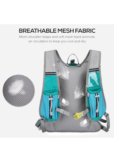 Teltree Outdoor İç Su Depolama Sırt Çantası, Isı Yalıtımlı Bölmeli, Hafif Nilon, 10l, Bisiklet, Kamp, Dağcılık İçin Gri Çok Renkli