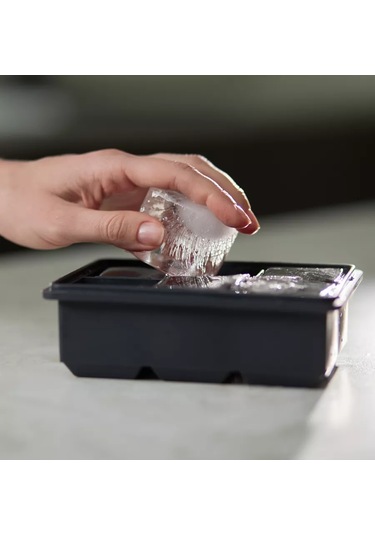 Smart Solutions Kapaklı Silikon Küp Buz Kalıbı İce Küp Cubes 213014393 Siyah