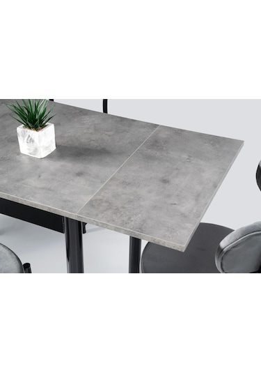 Smart Yandan Açılır Mutfak Masası 60x90cm Siyah Mermer