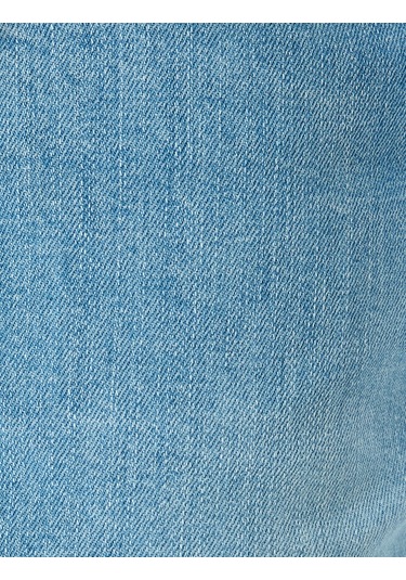 Koton Katlamalı Paça Bermuda Slim Fit Jean Şort Açık İndigo 5sam40009ıd Açık İndigo