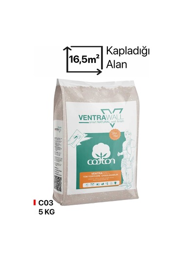 Ventrawall - Krem Renk Duvar Kağıdı Ve Pamuk Sıva - C03 - 5 Kg