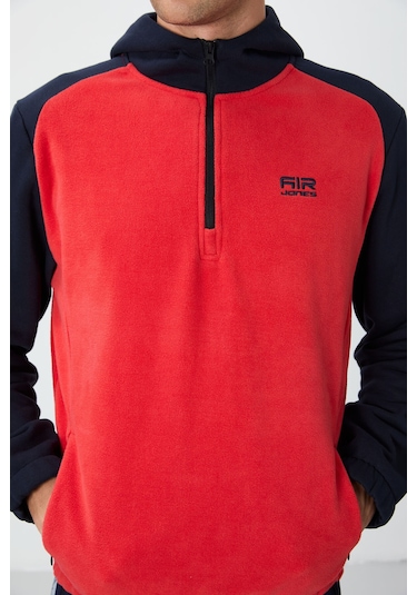 Tommy Life Ruby Fiesta Standart Kalıp Polar Erkek Sweatshirt - 88300 Kırmızı