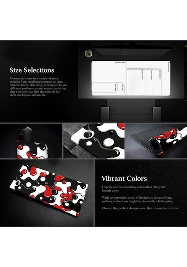 Sones Soyut Akışkan Renk Karıştırma Mouse Pad Kaymaz Kauçuk Masa Matı Ofis Ve Oyun İçin 400x900x3mm No.1