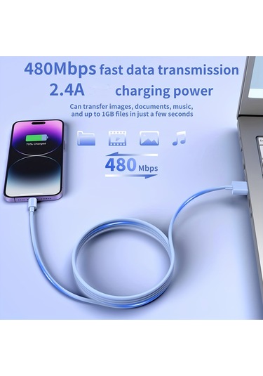 6 Adet 3/3/6/6/6/10ft Uzun Lightning Kabloları Hızlı Şarj Yüksek Hızlı Transfer Kablosu Diğer