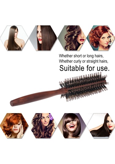 Samdoo Saç Kıvırma Ve Düzleştirme İçin Yuvarlak Tarak, Nilon Dişli Masajlı Saç Stilleri Oluşturucu