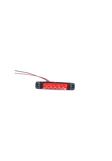 10 Adet Kırmızı Parmak Lamba 6 Led 12v 24v
