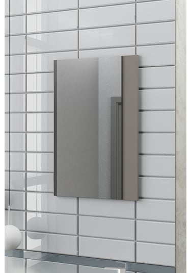 Biani Minila 45 cm Banyo Dolabı,Seramik Lavabolu, Aynalı,Lavabo Dahil,Mdf,Latte Biani Minila 45 cm Banyo Dolabı,Seramik Lavabolu, Aynalı,Lavabo Dahil,Mdf,Latte