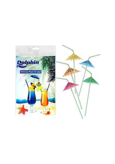 Dolphin Şemsiye Pipet 50'Li