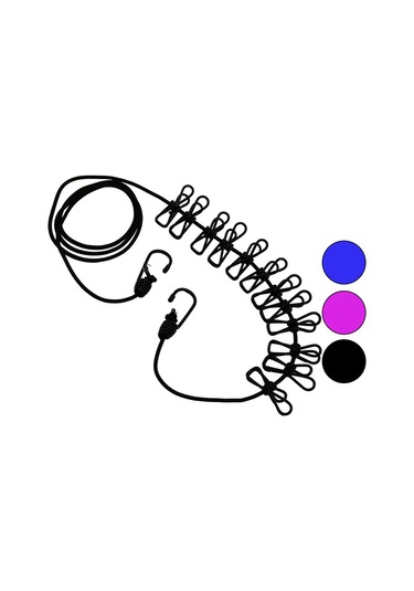 Renkli Lastik 12pcs Metal Mandallı Çamaşır İpi 5250 Çok Renkli