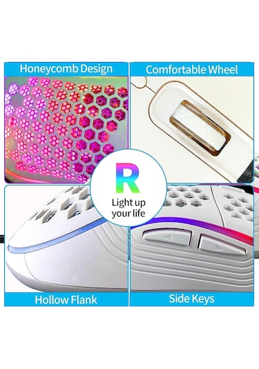 Valkyrie RGB Led Işıklı 6 Tuşlu 7200DPI Gaming Oyuncu Mouse