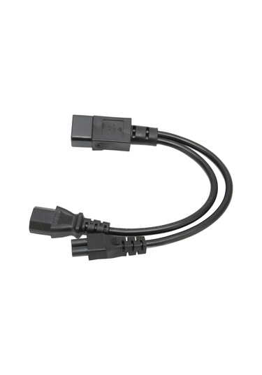 Y-ayırıcı Güç Kablosu Iec 320 C14 Erkek - C13 Ve C5 Dişi Ayırıcı Adaptör Kablosu 10a 250v