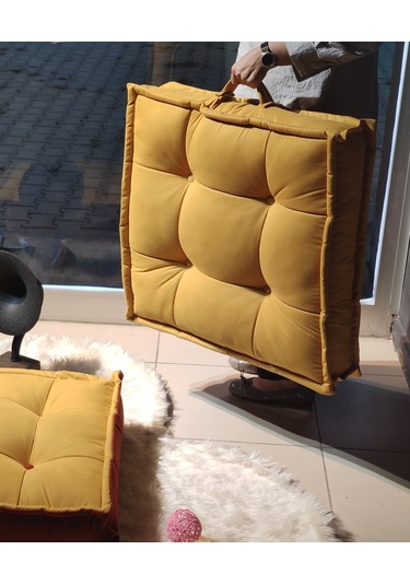 Colormix Bisküvi, Oturma Minderi, Bahçe Minderi, Piknik Minderi, Kalorifer Önü, Tv Izleme Minderi, Hardal Sarisi Hardal Sarısı