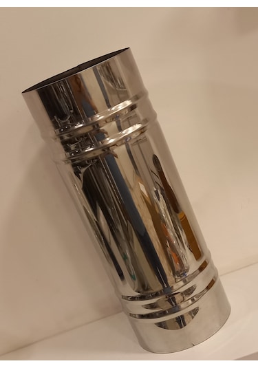 Renuzu Soba Borusu Çap 13 Cm Derinlik 50 Cm Paslanmaz Krom Çelik 430