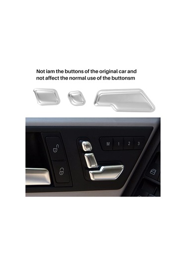Synodicmonth Mercedes-benz E Sınıfı W204 W205 W212 W218 X204 X166 Ce Glk Gl Ml Cls Gl İçin 6 Adet Krom Araba Kapı Koltuğu Ayar Düğmeleri Anahtarı