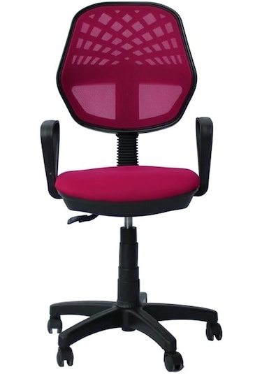 Pembe Ofis Büro Koltuğu Çalışma Sanalyesi Oyuncu Koltuğu