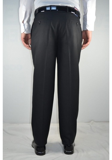 Erkek Kılasık Battal Fılafıl Kumaş Pantolon Siyah