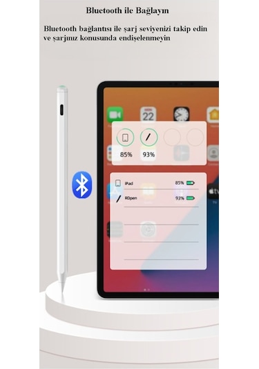 iPad Uyumlu Kapasitif Palm Rejection Manyetik Dokunmatik Stylus