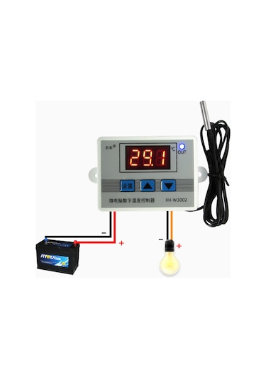 Qingmipy Dijital Sıcaklık Kontrol Cihazı 0.1 Derece Hassasiyetli 24v Mikrobilgisayar Termostat