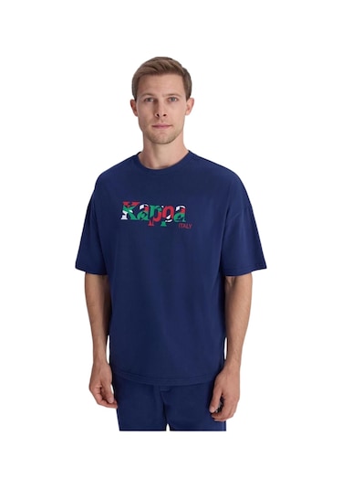 Kappa Erkek Comfort Fit T-shirt Mavi 